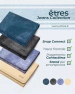 Portafoglio Etres smart wallet jeans